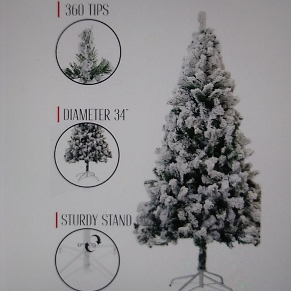 New Christmas Tree Flocked Snow - Picture 7 of 10